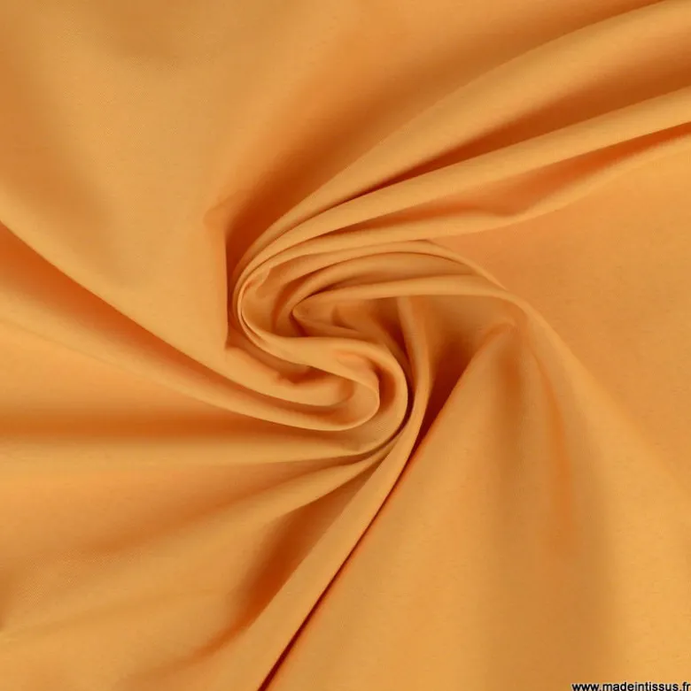 Tissu polyester sergine mandarine pour robe de mariée et cocktail