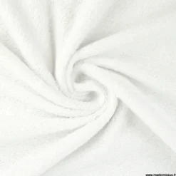 Tissu éponge Bio blanc Florence - OEKO TEX