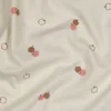 Tissu popeline Bio & OEKO TEX motifs pommes fond naturel - Poppy