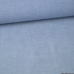 Tissu popeline chambray coloris BLEU DENIM - OEKO TEX
