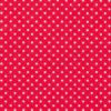 Tissu Popeline coton imprimé petit pois fond Rouge - OEKO TEX