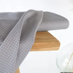 Tissu Popeline coton imprimé petit pois - OEKO TEX