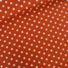 Tissu popeline coton motif Pois blancs fond Terracotta - OEKO TEX