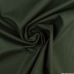 Tissu Popeline coton OEKO TEX uni Kaki foncé - OEKO TEX