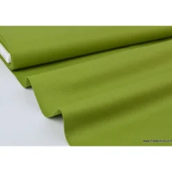tissu Popeline coton OEKO TEX uni kaki