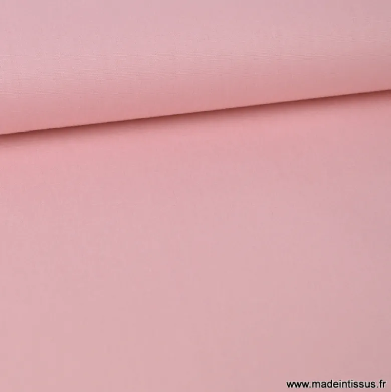 tissu Popeline coton OEKO TEX uni rose
