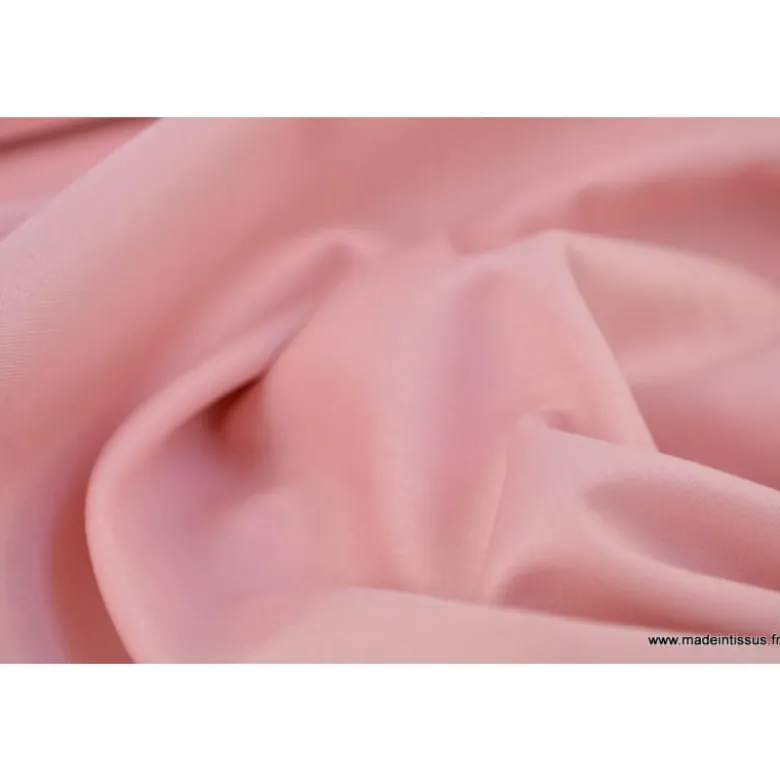 tissu Popeline coton OEKO TEX uni rose