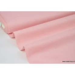 tissu Popeline coton OEKO TEX uni rose
