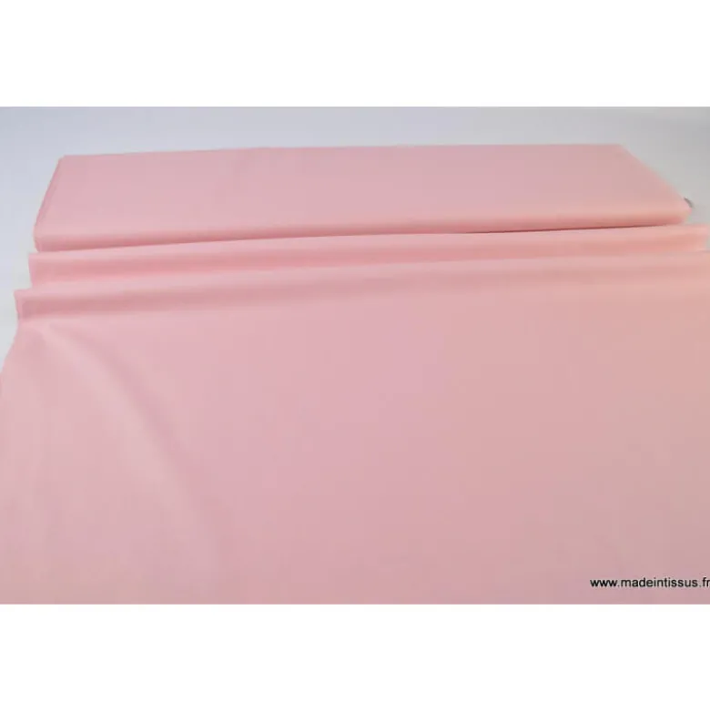 tissu Popeline coton OEKO TEX uni rose