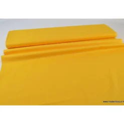tissu Popeline coton OEKO TEX uni jaune
