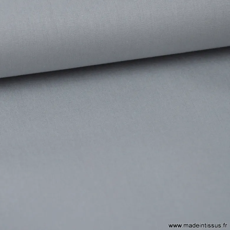 Tissu Popeline coton OEKO TEX uni gris