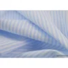Tissu Popeline coton rayures ciel et blanches tissé teint - OEKO TEX