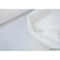 Tissu Popeline coton uni blanc - OEKO TEX