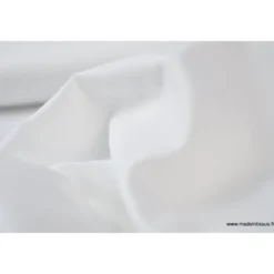 Tissu Popeline coton uni blanc - OEKO TEX