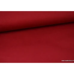 Tissu Popeline coton uni bordeaux - OEKO TEX