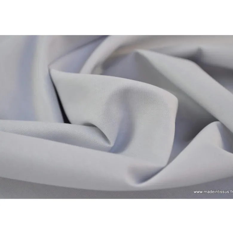 Tissu Popeline coton uni gris clair - OEKO TEX