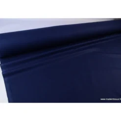 Tissu Popeline coton uni marine - OEKO TEX