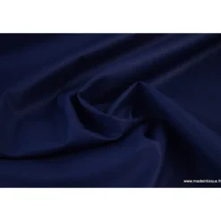 Tissu Popeline coton uni marine - OEKO TEX