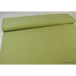 Tissu popeline coton uni tissé teint chambray coloris Fenouil - OEKO TEX