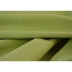 Tissu popeline coton uni tissé teint chambray coloris Fenouil - OEKO TEX
