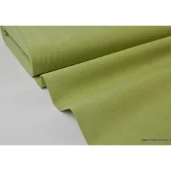 Tissu popeline coton uni tissé teint chambray coloris Fenouil - OEKO TEX