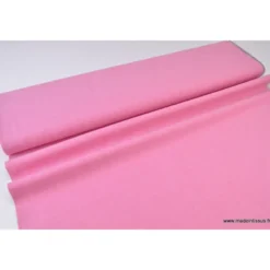 Tissu popeline coton uni tissé teint chambray coloris fuchsia