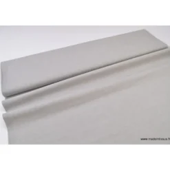 Tissu popeline coton uni tissé teint chambray coloris gris - OEKO TEX