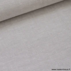 Tissu popeline coton uni tissé teint chambray coloris gris - OEKO TEX
