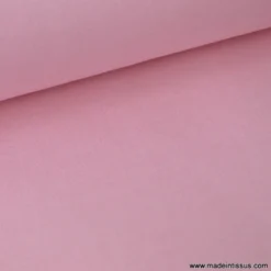 Tissu popeline coton uni tissé teint chambray rose - OEKO TEX