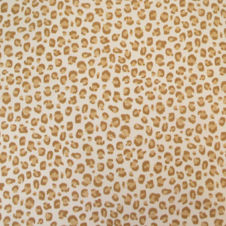 Tissu Popeline de coton Balzac motif léopard beige rosé - OEKO TEX