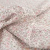 Tissu Popeline de Coton Bio – Fleurs Roses & Beige – Oeko-Tex