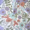 Tissu Popeline de coton fleurs parme et menthe - OEKO TEX