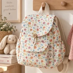 Tissu popeline de coton Ilusion motif petites fleurs multicolores