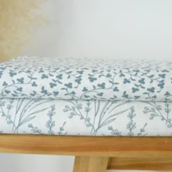 Tissu Popeline de coton motif Edith motif branches - OEKO TEX