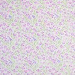 Tissu popeline de coton Poppy – motif fleurs Violettes