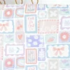 Tissu popeline de coton Poppy – motif patchwork Love Lilas