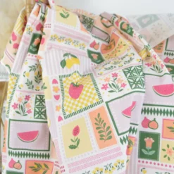 Tissu Popeline de coton Solea motif Patchwork rose - OEKO TEX