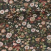 Tissu popeline de viscose Barbie motif fleurs roses fond vert