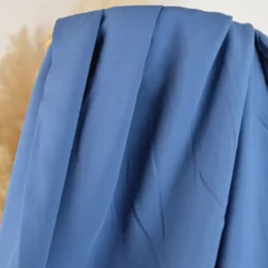 Tissu popeline de Viscose - bleu denim