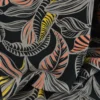 Tissu popeline de viscose Ecovero - motif feuillage fond noir
