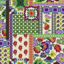 Tissu popeline de Viscose Galia motif Patchwork
