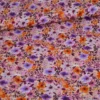 Tissu popeline de viscose Giada - motif fleurs violettes et oranges