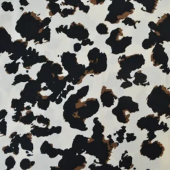 Tissu popeline de viscose - motif graphique typé léopard fond écru