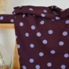 Tissu popeline de viscose Peyton motif pois Denim fond aubergine