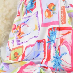 Tissu popeline de viscose Portofino - motif Patchwork XXL
