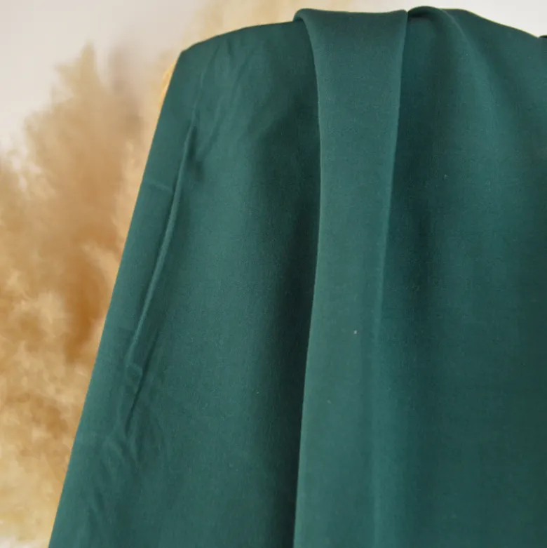Tissu popeline de Viscose - vert foncé
