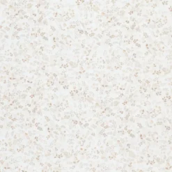 Tissu popeline Eglantine fleurs beige fond blanc