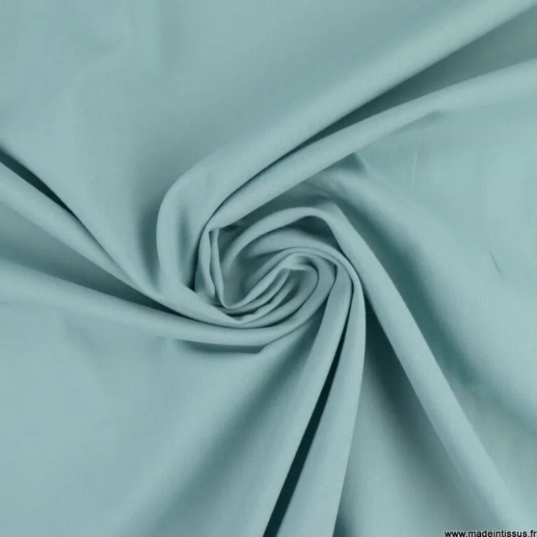 Tissu Popeline en coton Bio & OEKO TEX coloris Menthe
