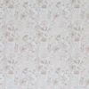 Tissu popeline Ernestine fleurs beige fond blanc
