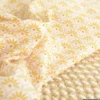 Tissu popeline motif écailles Moutarde et brique - exclusif